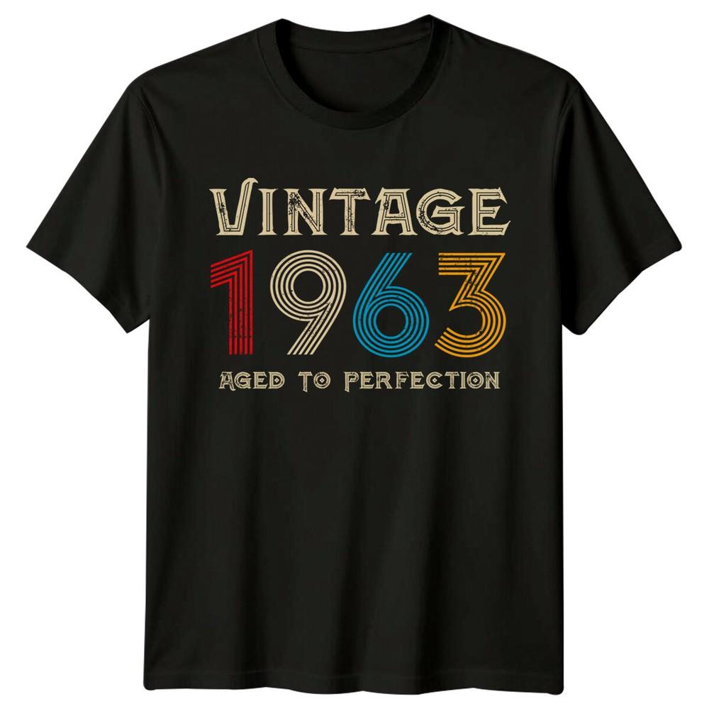 Vintage 1963 Aged To Perfection Unisexs T Shirt 63rd Birthday Gift