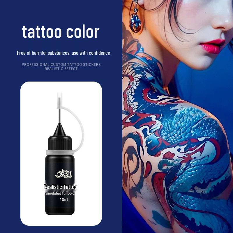 Stylish Plant-Based Colored Henna Juice Tattoo Cream - Waterproof & Long-lasting