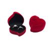 Luxury Heart-Shaped Wedding Ring Box Jewelry Display Storage Box Engagement Rose Flower Design Ring Box Couple Gifts Box
