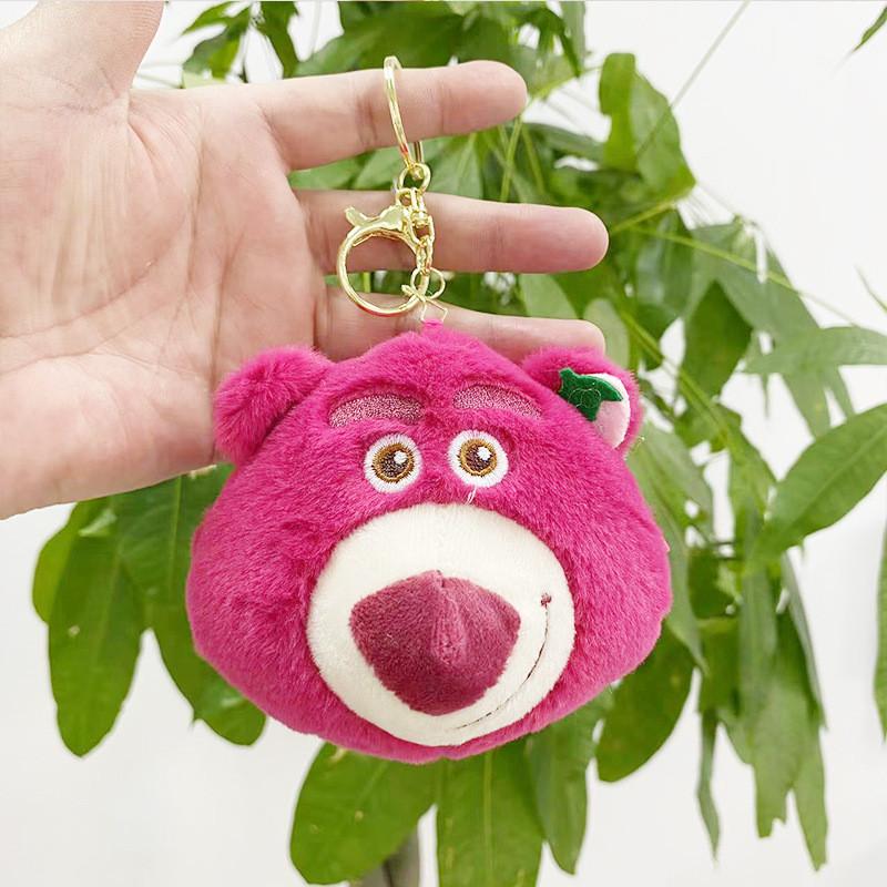 Cartoon Plush Cozy Bear And Stitch Keychain Wallet Perfect For Storage Coin