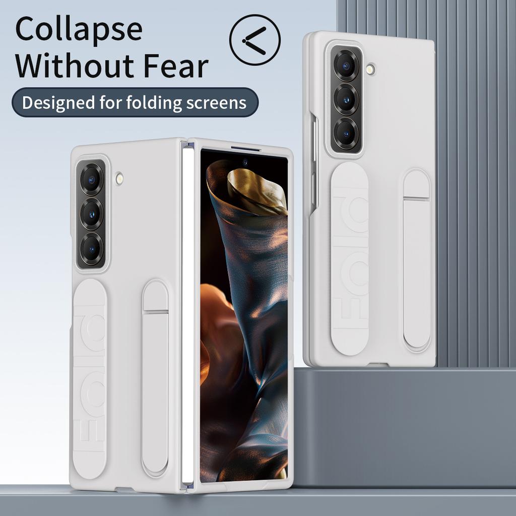Kickstand Wristband Phone Case for Samsung Galaxy Z Fold Special/Z Fold 6 Slim/W25 PC Silicone Mobile Cover