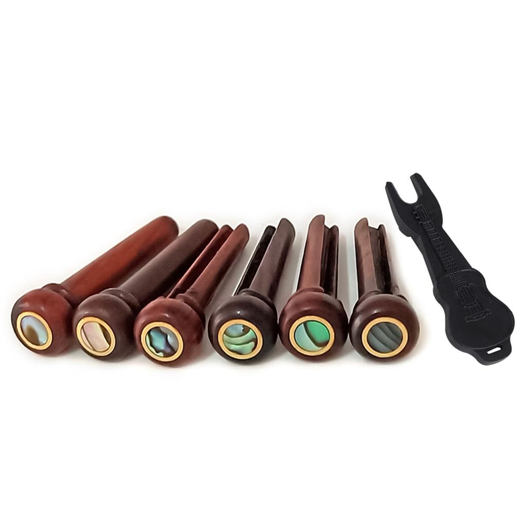 Cocobolo Wood Guitar Bridge Pins Guitar Fixed String Nails Guitar Replacement Part Guitar Strings Nails Wood Texture