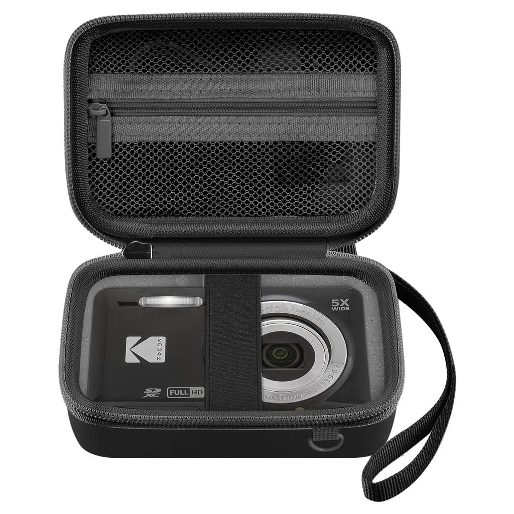 Leayjeen Digital Camera Storage Case Compatible with Kodak PIXPRO FZ 55/FZ 45 Digital Cameras and Accessories - Black (Case Only)