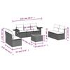 VidaXL Garden Lounge Set with Cushions 8 Pcs, Patio Sofas, Patio Furniture Set, Outdoor Furniture, Black 3224515