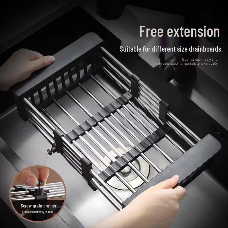 Retractable 304 Stainless Steel Sink Drain Basket