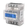 Energy Meter 3 Phase 4 Wire Backlit LCD Display DIN Rail Installation Electricity Meter 10‑100A 230 400VAC
