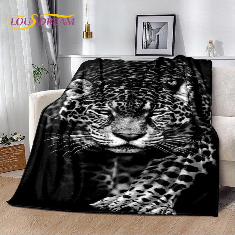 3D Animal Leopard Cheetah Cartoon Beast Soft Plush Blanket,Flannel Blanket Throw Blanket for Living Room Bedroom Bed Sofa Picnic