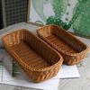 Imitation Vine Weaving Hotel Restaurant Knife and Fork Basket Chopstick Storage Box Seasoning Jar Storage Basket