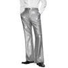 Herredressbukser Skinnende paljetter Rette vide ben Bryllupsbukser med lommer Nattklubb Dans Rollespill Lange bukser Streetwear