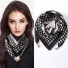 106x65cm Necklace Gift Silk Scarf Elegant Painted Pattern Versatile Neck Scarf Luxury Magnetic Closure French Style Multi-Color