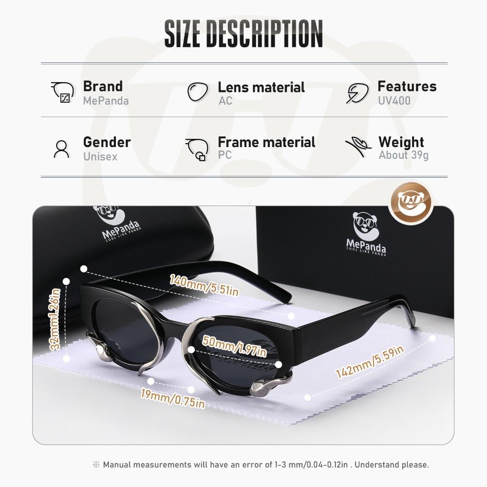 Модные солнцезащитные очки MePanda унисекс в форме змеи в ретро-стиле «кошачий глаз» — фото 13