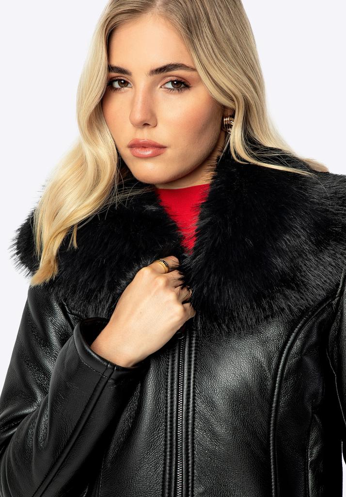 Wittchen Women's Short Black Eco-Leather Jacket