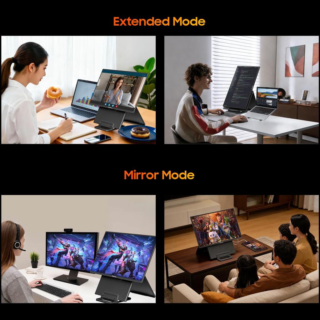 Blackview Table 10 Portable Monitors, 23.8inch FHD+ TÜV SUD 100Hz IPS, 80W Reverse Charging Support, Built-in BOX Speaker