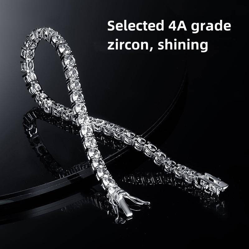 The Classic 925 Silver Plated Gold Zircon Advanced Sense Tennis Bracelet Fashion Personality Exquisite Jewelry Party Gifts