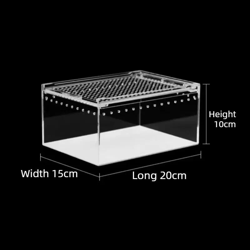 Reptiles Terrarium Lizard Gecko Snake Transparent Breeding Box Anti-escape Breathable Reptile Kennel Small Pet House Habitat