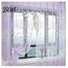 Voile Curtain Window for Home Decor Balcony Pattern Room Translucent Floral Valance Pastoral Office Cafe