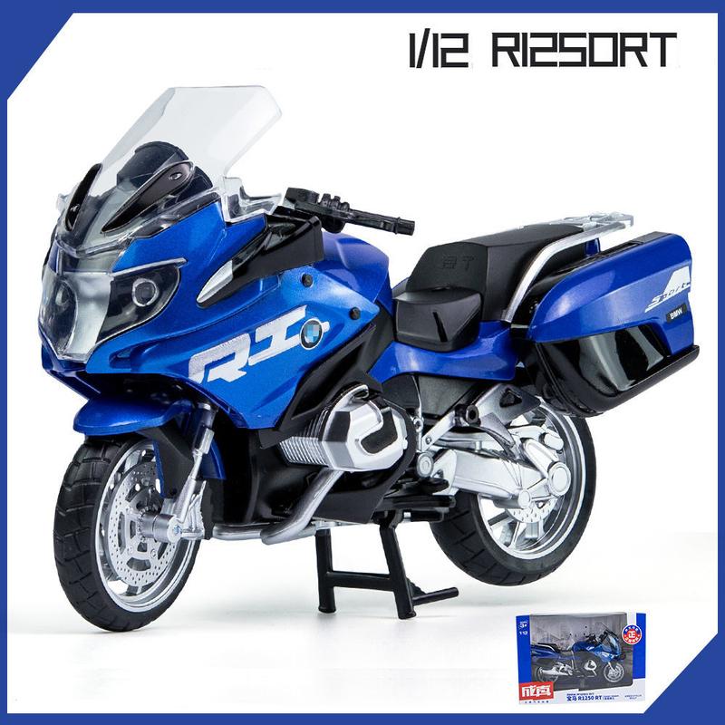 1/12 BMW R1250 RT Alloy Sports Motorcycle Model Diecast Metal Toy Travel Street Motorcycle Model Simulation Collection Kids Gift