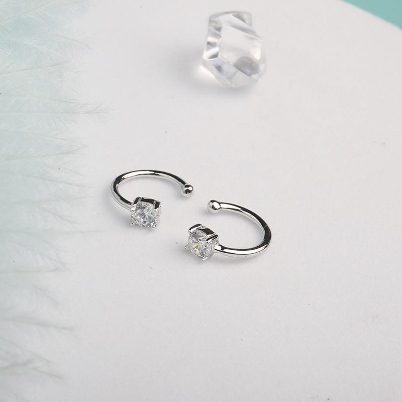 Geometric Ear Clips Without Ear Piercings for Women's Summer New Style Simple Earrings Niche Design Ear Hooks
