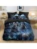 Quilt Cover 3D Printed Cartoon Wolf Duvet Comforter 100% Polyester Soft And Comfortable Night Sky Bedding Sheets Sets