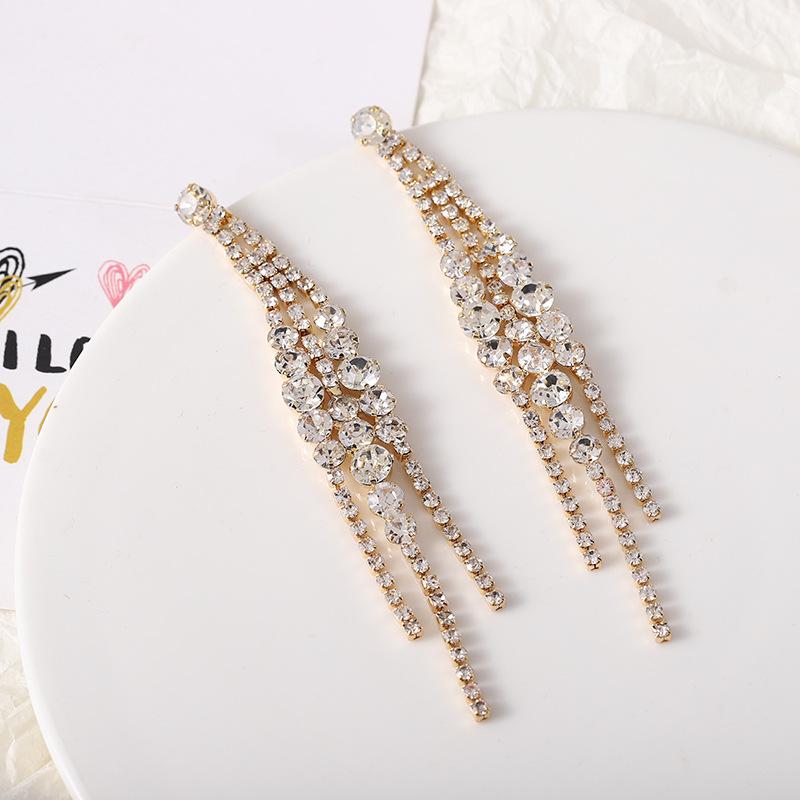 

Новые Модные и Персонализированные Серьги и Серьги с Модным Дизайном и Геометрические Серьги-Кисточки, Усыпанные Бриллиантами