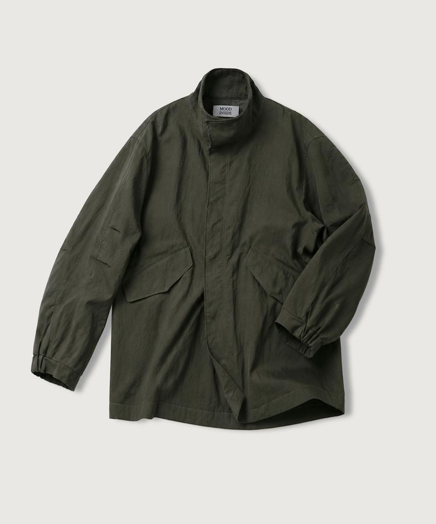 Mood Inside Woman Stand High-Neck Half Field Jacket