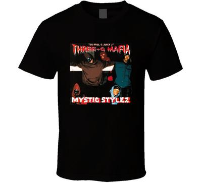 New Three Six Mafia Black Tshirt Size S- 2XL
