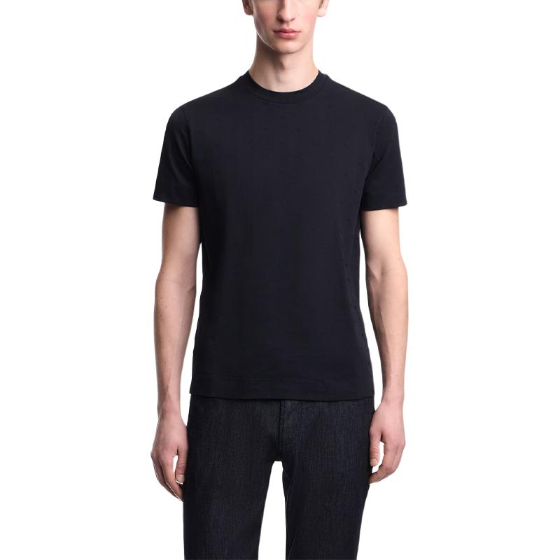 Emporio Armani Stretch Plain Knit Crew Neck Solid Pullover T-Shirt Men Tops EM004522-AF10762-FB469