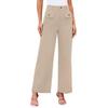 2025 Women's High Waist Wide Leg Stretch Trousers with Pockets - Formal Casual Pants