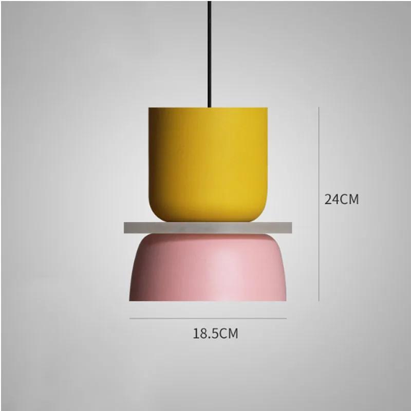 Modern Macaron Liontin Lampu Led Menggantung Suspensi Tinggal Belajar Bar Ruang Makan Samping Tempat Dekorasi Furnitur