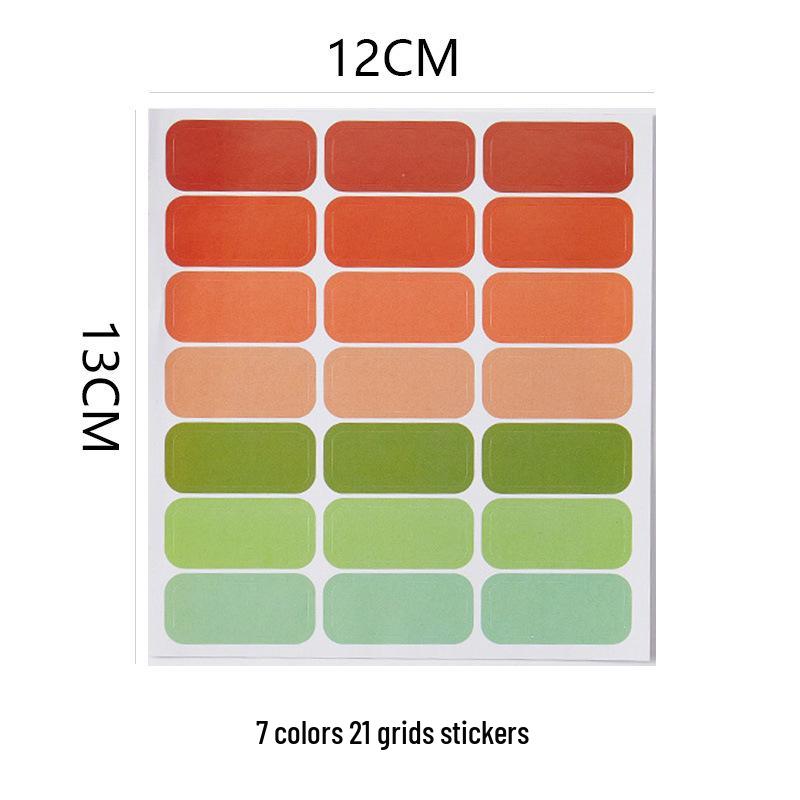 White and Blue Self-Adhesive Handwritten Label Stickers with Index Notes