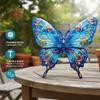 Yousheng Metall Schmetterling Wanddeko Außen Zaun Wandkunst Skulptur 3D Eisen Schmetterling Hängende Dekoration für Frühling Garten Terrasse Balkon Haus Hof