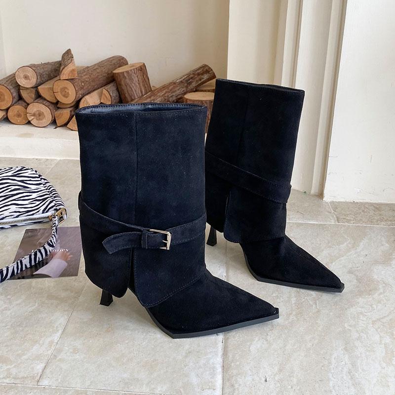 

Мода Мода Слипоны Женские Ботильоны Женские Туфли-лодочки Острый Носок Вечеринка Женские Современные Короткие Ботинки На Тонком Каблуке Обувь 35 чёрный