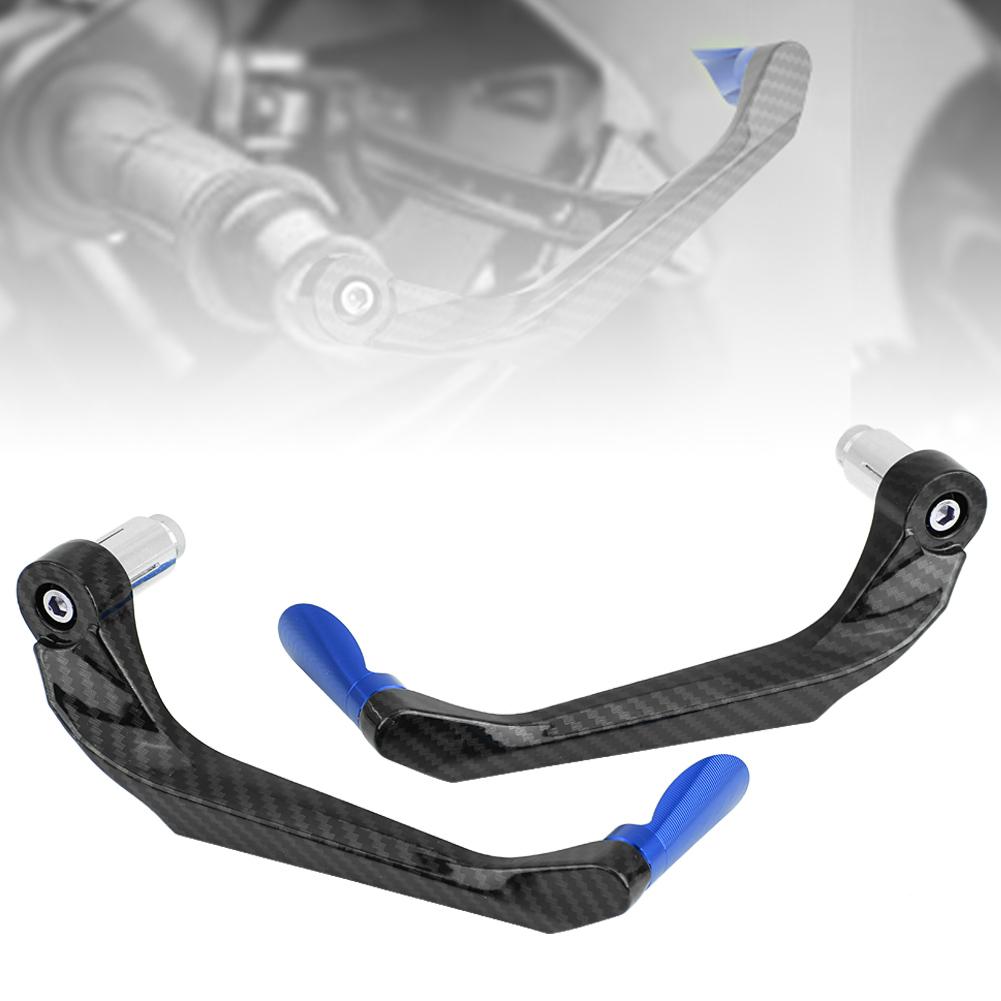 1 Pair of Carbon Motorcycle Brake Levers Handlebar Guard(Red)