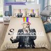 1PC Johnny Hallyday pattern Bedding Quilt Set Quilt Cover Pillowcase Home Decoration Birthday Gift (1 * duvet cover + 19 * pillowcase, without core)