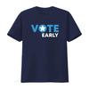 Vote Early Womens T Shirt Black 2XL vintage Washed Casual homme Stylish streetwear Stretched Versatile fashion designer clothes
