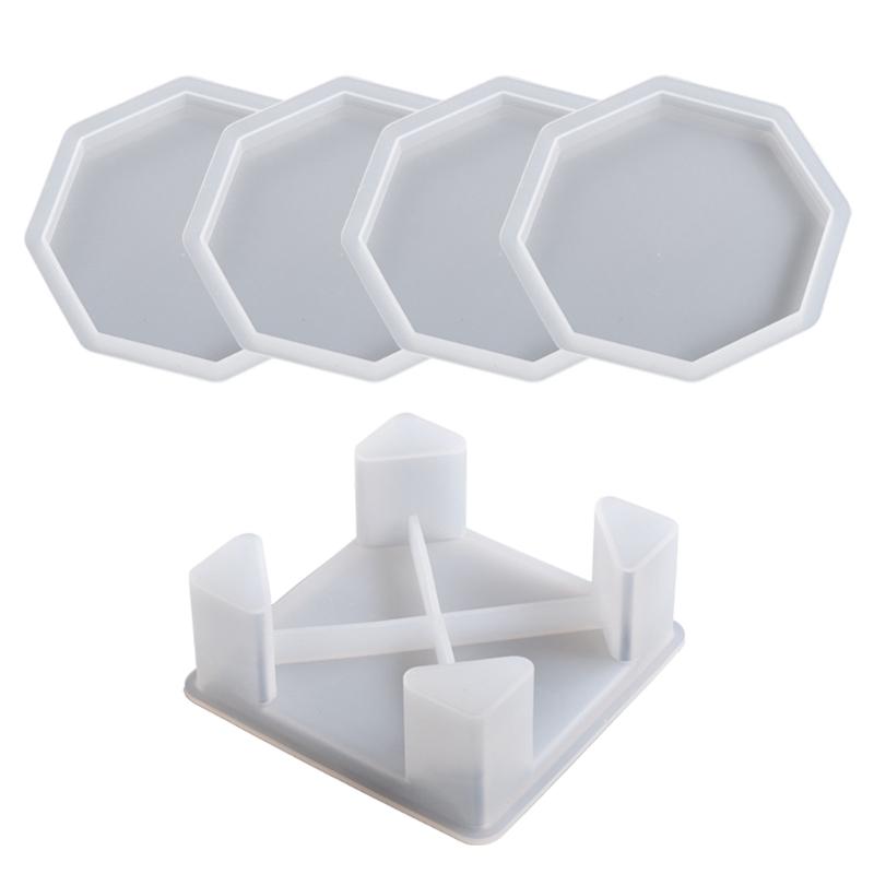 Unique Octagonal Designs Sturdy Silicone Mould Home Accessory for Personalize Coasters and Decorative Pieces Daily Use