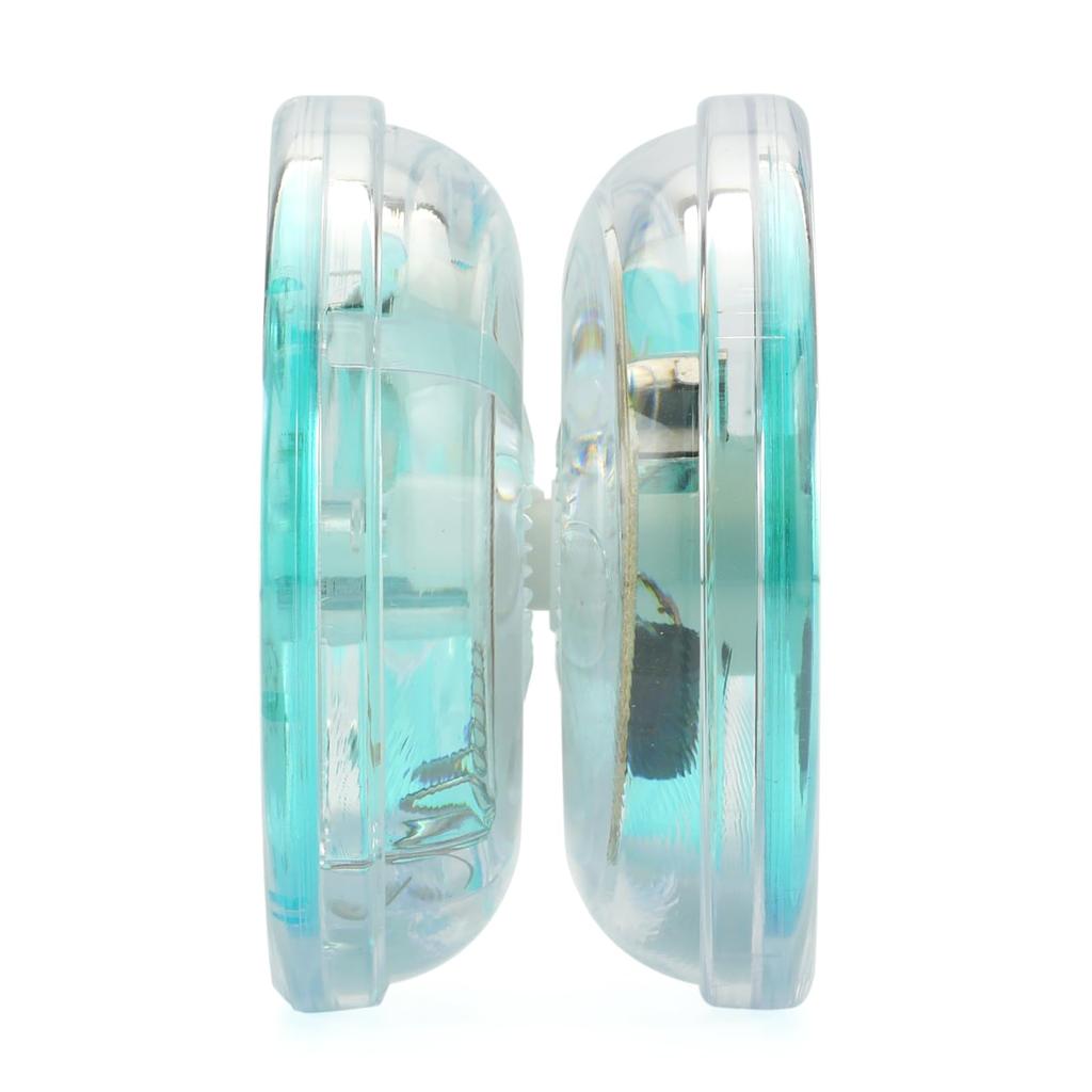 Spin Gear Step One AR mit QR-Code für Anweisungen x Leuchtendes Yo-Yo, Auto-Return Yo-Yo (Klares Blau)