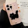 Cute Polka Dot Cat Stand Mobile Phone Case Suitable for 13 Apple 14 Promax Film Iphone 15 Soft 16