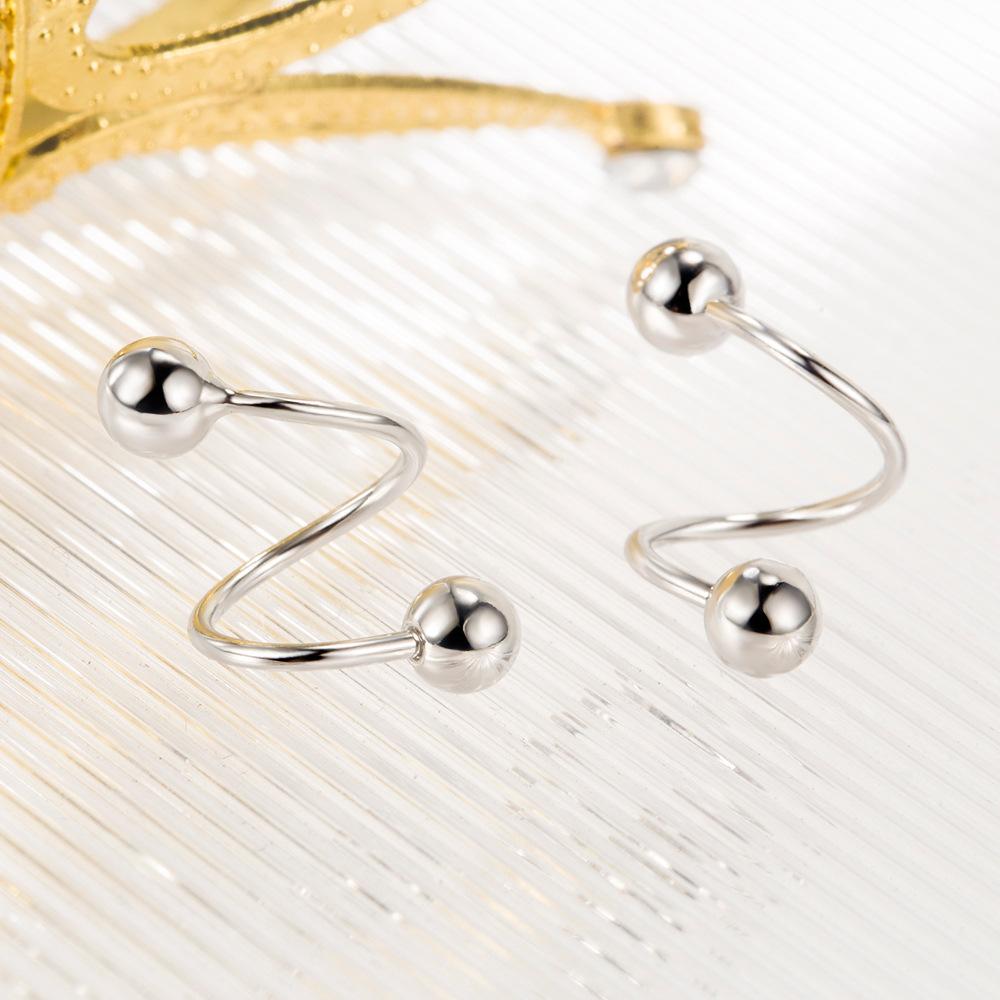 Spring Stud Earrings for Women Simple Personality Ear Bone Stud Niche Design High-Grade Elegant Heart Earrings