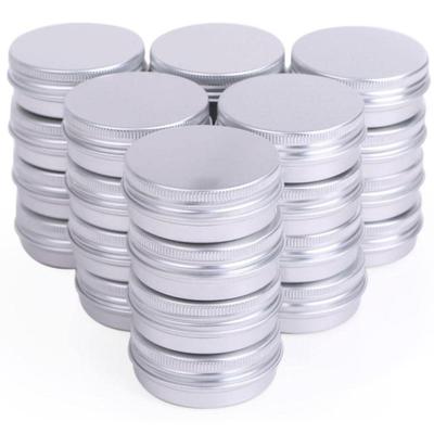 Chocople Aluminum Tins, Aluminum Case, Cream Case, Cosmetic Divider, Silver (30ml (24 Pieces))