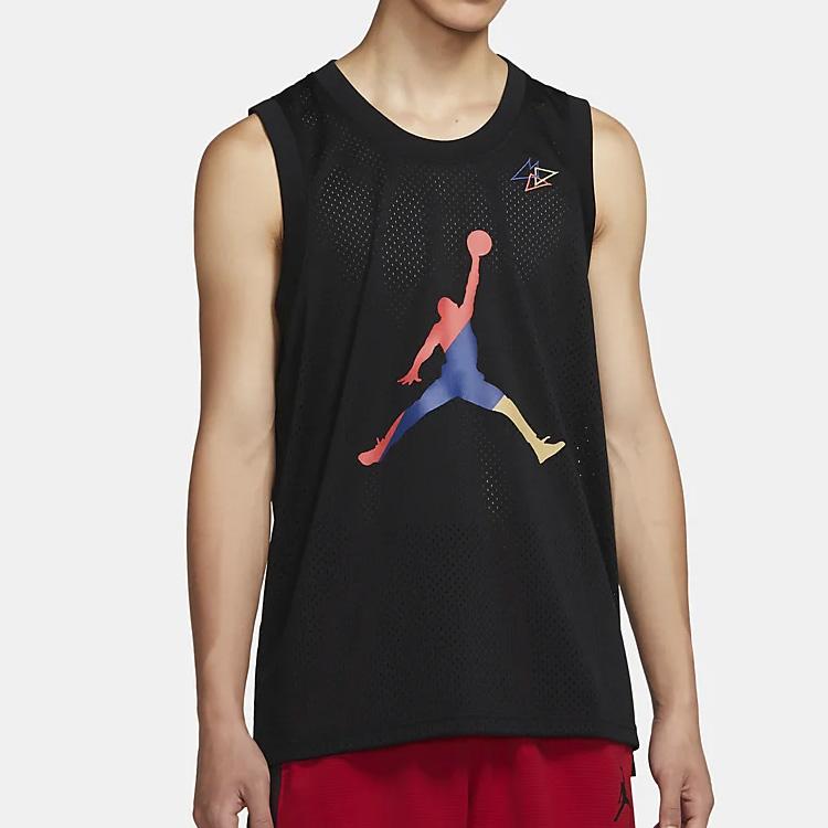 Jordan Sport DNA Mesh Atmungsaktives Basketballtrikot Herren Tops Schwarz CK9591-010