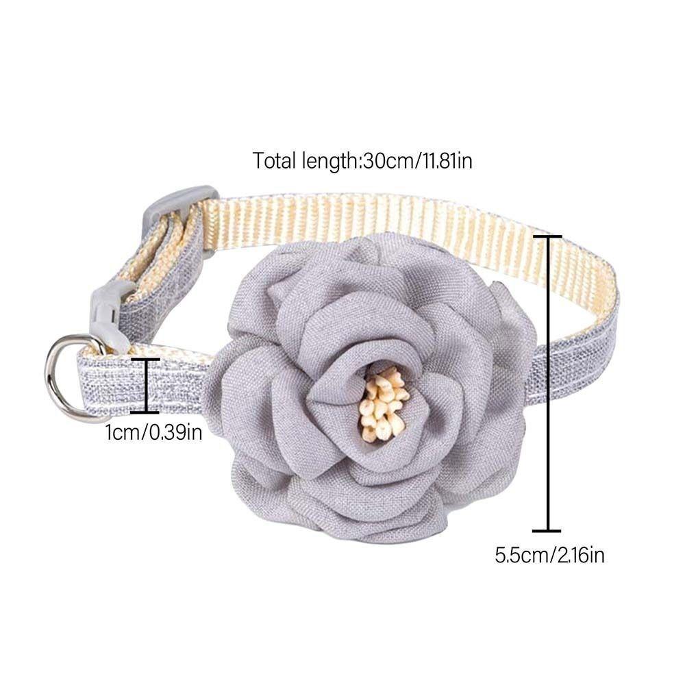 Soft Pet Cat Collar with 3D Flower Buckle Dog Leash New Cats Collar  Pet Decorative