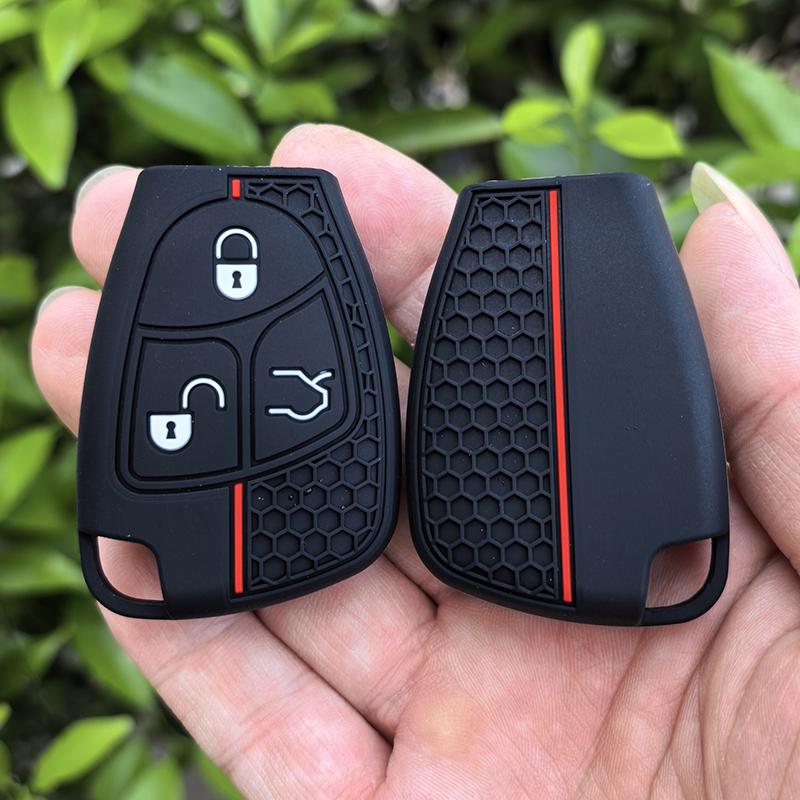 3 Buttons Silicone Car Remote Key Case Cover Shell Fob For Mercedes Benz C B E Class W203 W211 W204 Yu Bn Cls Clk Accessories