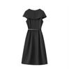 French Style Cape Dress: Short Sleeve, Waist-Slimming, Light Luxury
