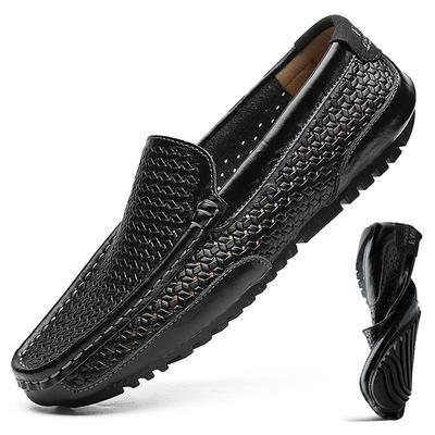 Mocassini da uomo in vera pelle fatti a mano, comode scarpe casual slip-on da guida, di marca, morbidi mocassini, grandi taglie 37-47