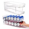 For Refrigerator Organizer Bins 2-layer Automatic Rolling Beverage Soda Can Storage Box For Fridge Beverage Organizer For Beer S
