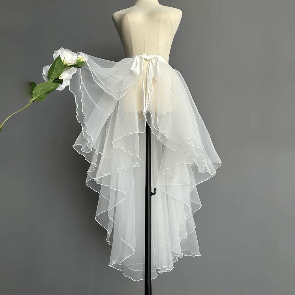 Front Short Back Long Dance Execution Petticoat Irregular Hem Y2k Lolita Underskirt Stage