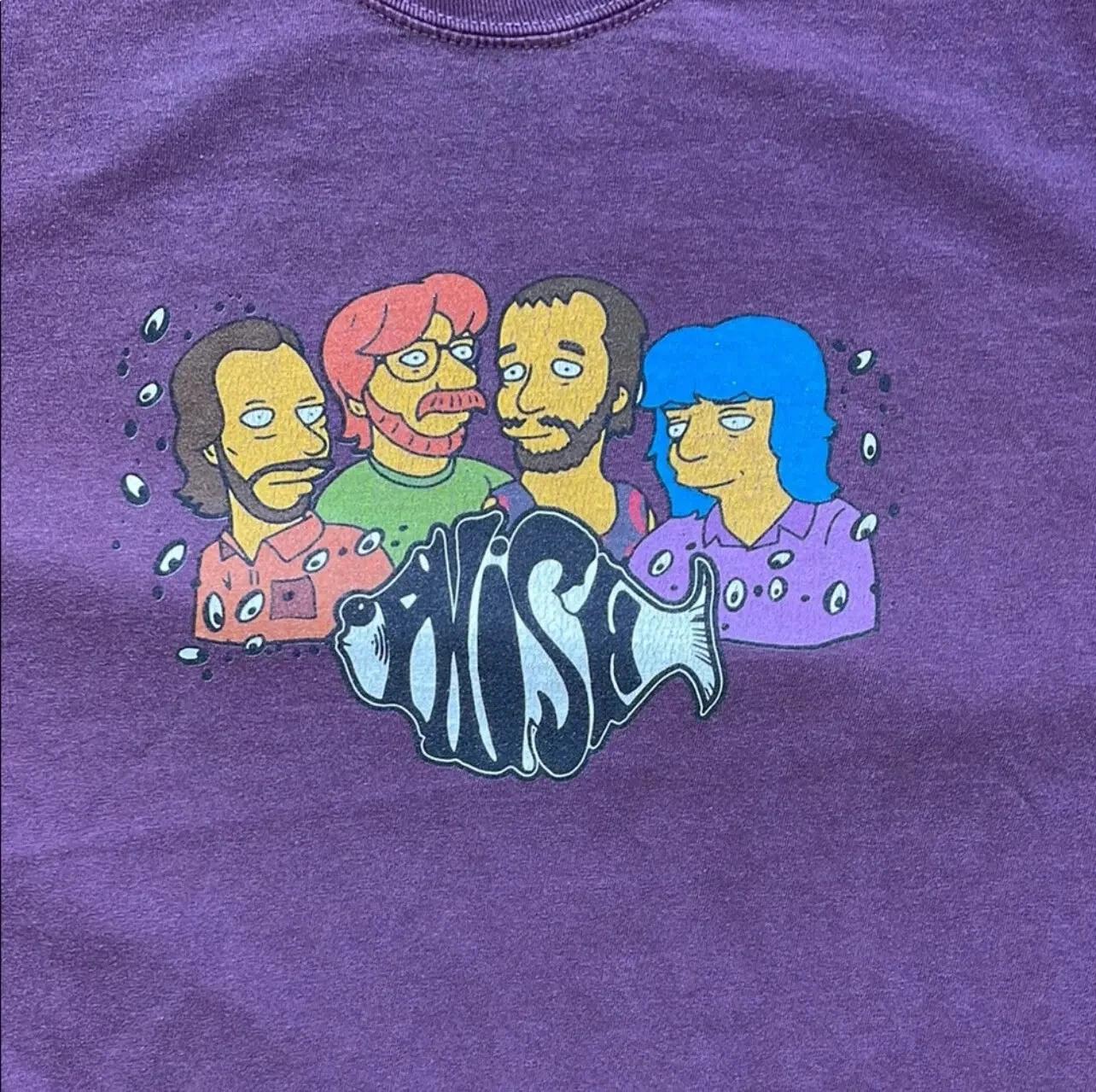 Vintage PHISH x The Simpsons band cartoon T Shirt S-5XL Unisex cotton M471 M