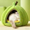 Plush Pumpkin Pet House with Removable Cushion Autumn Winter Warm Small Medium Dog Cat Bed Cave Plush Indoor Kitten Puppy Sleeping Nest