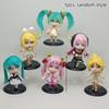 7cm 7style virtual singer Anime action figure 3D PVC model Character Cosplay Accessories Cute Lovely Kids